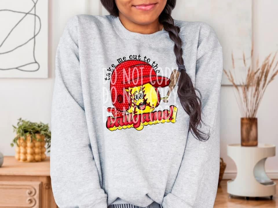 Take me Out to the Ball Game Softball Sublimation Prints