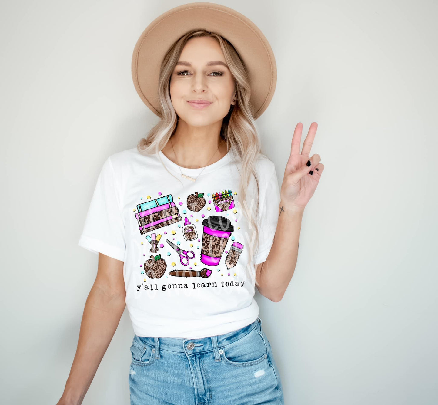 Y'all Gonna Learn Today Cheetah Print Top