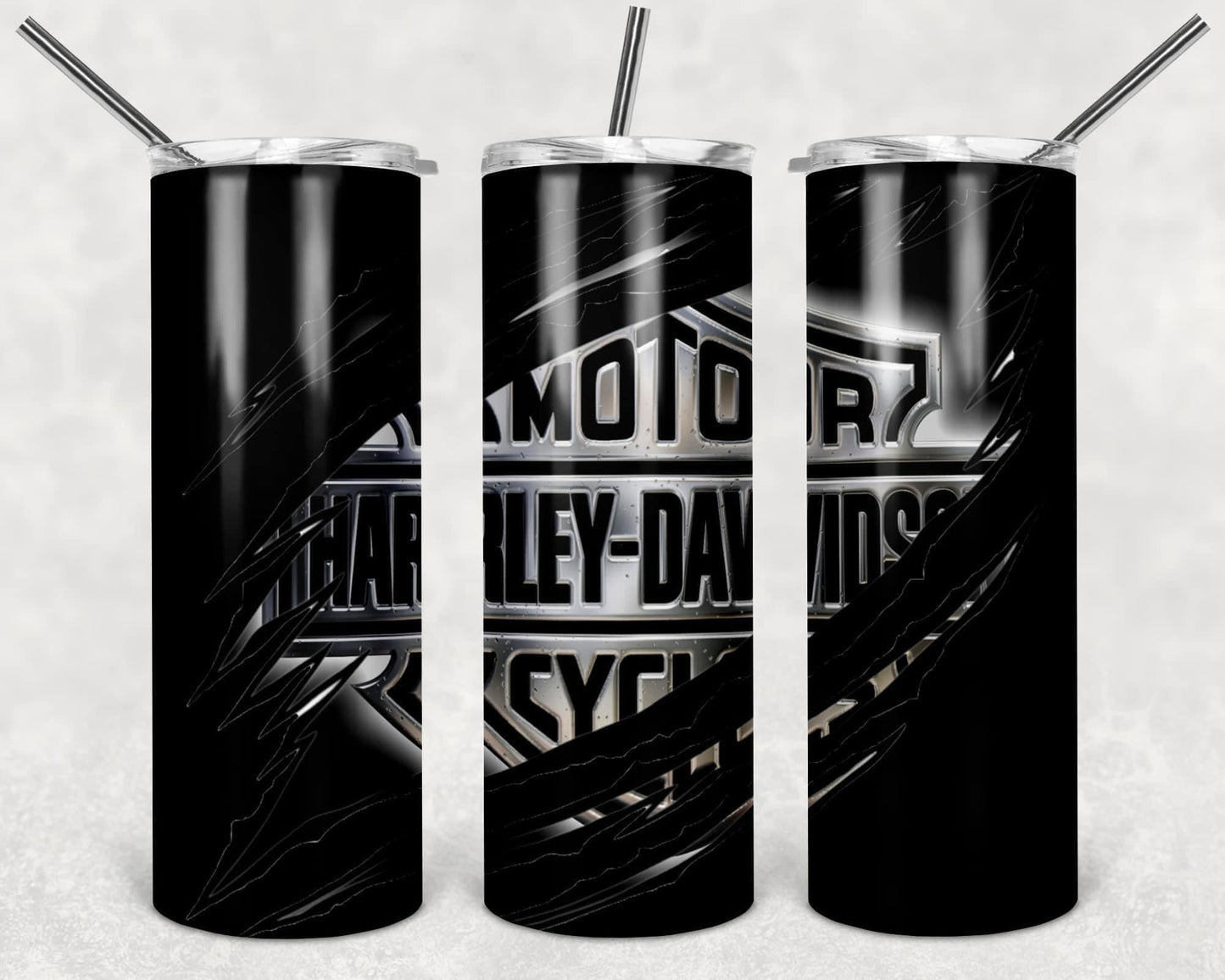 H_Rley D_vidson Black Tumbler Sublimation Print