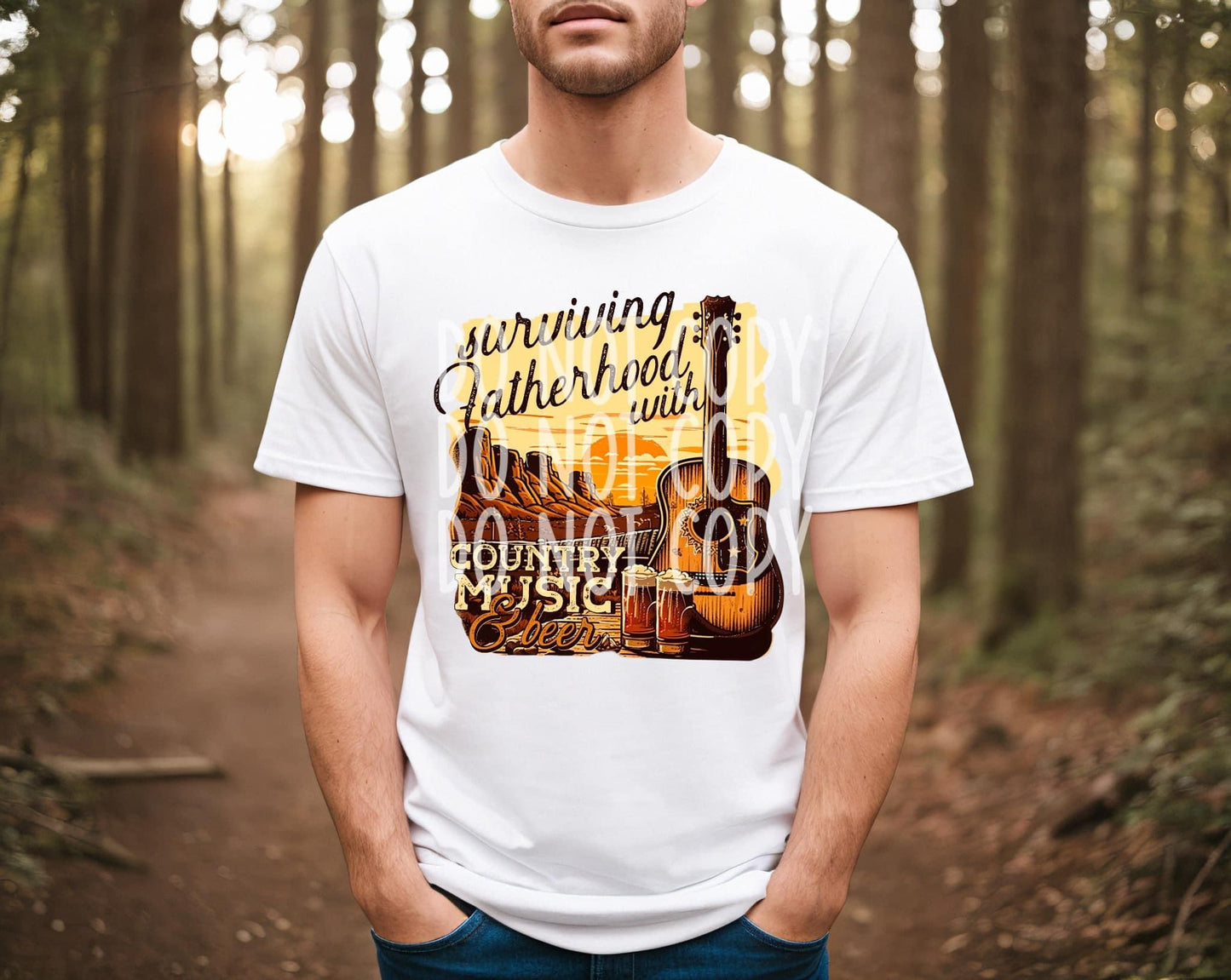 Surviving Fatherhood with Country Music and Beer Sublimation Print