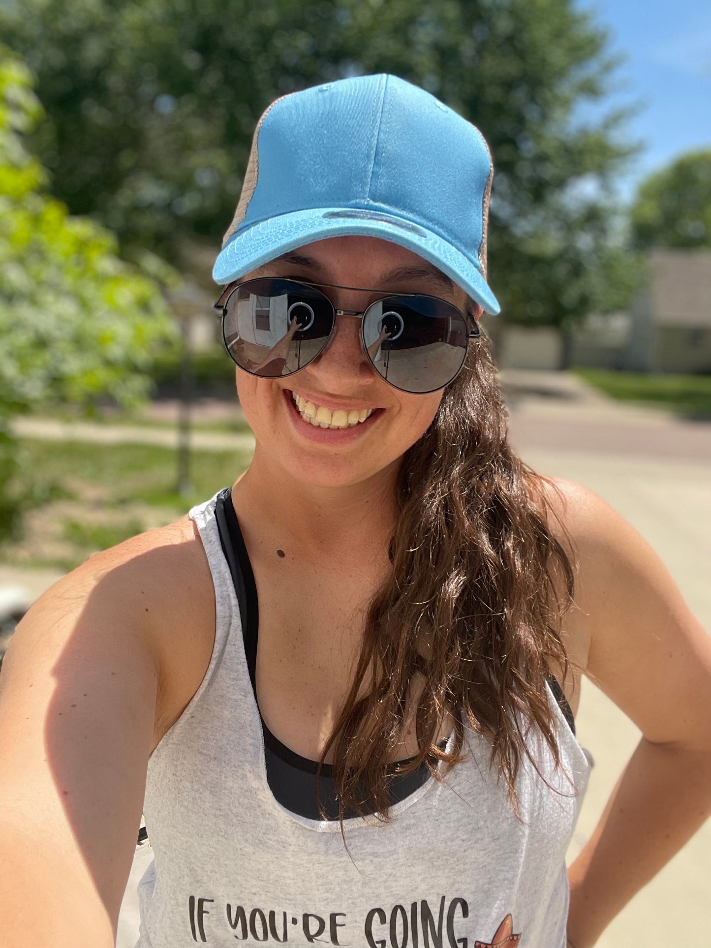 Custom Ponytail Hat with Hat Patch