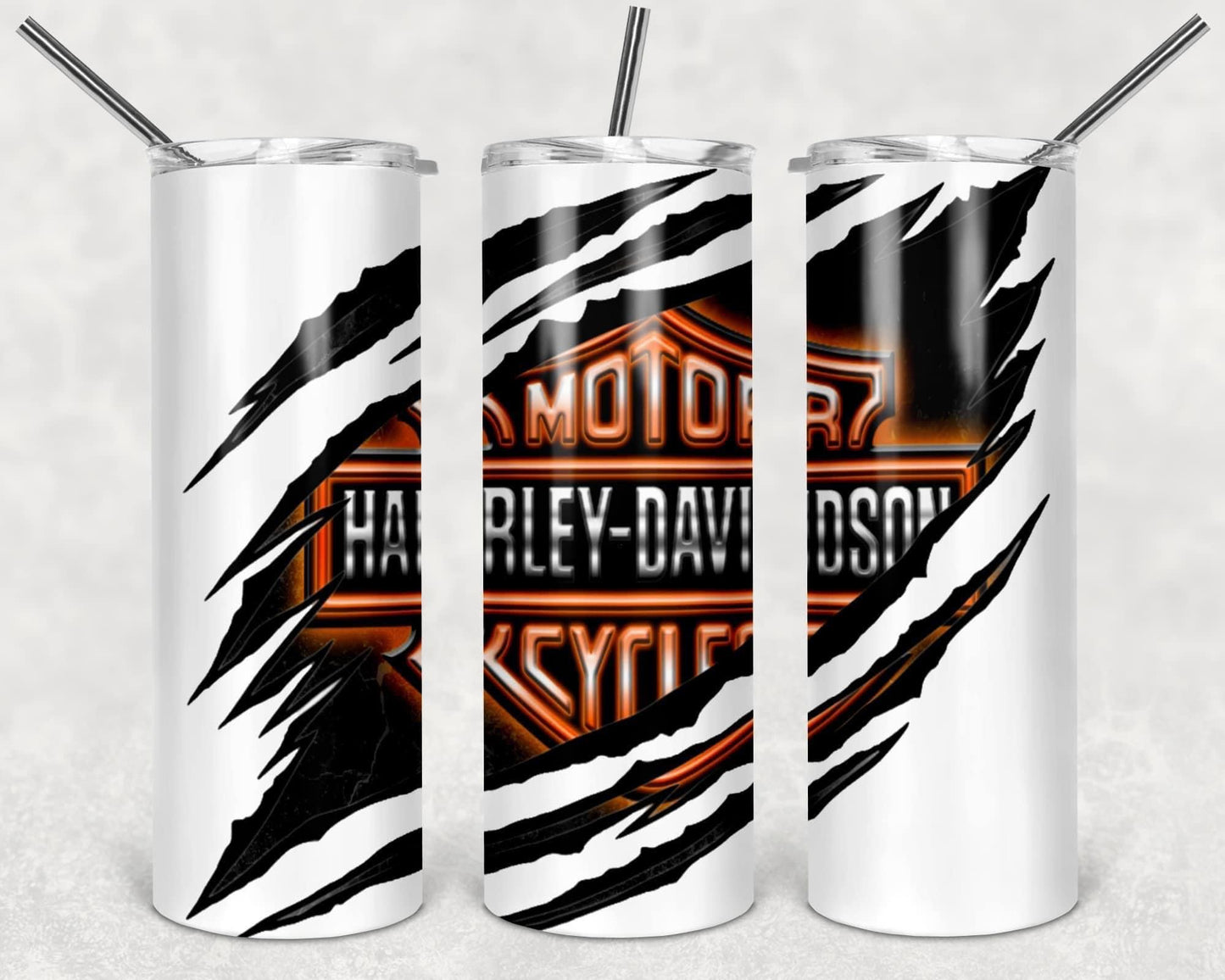 H_Rley D_vidson White Tumbler Sublimation Print