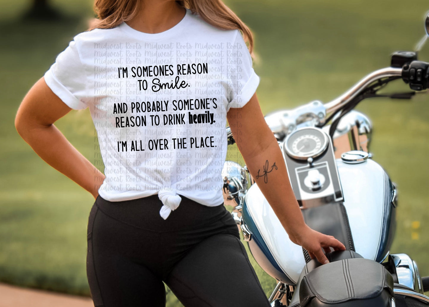 I’m Someone’s Reason To Smile & Probably Someone’s Reason To Drink Heavy Blk Sublimation Print
