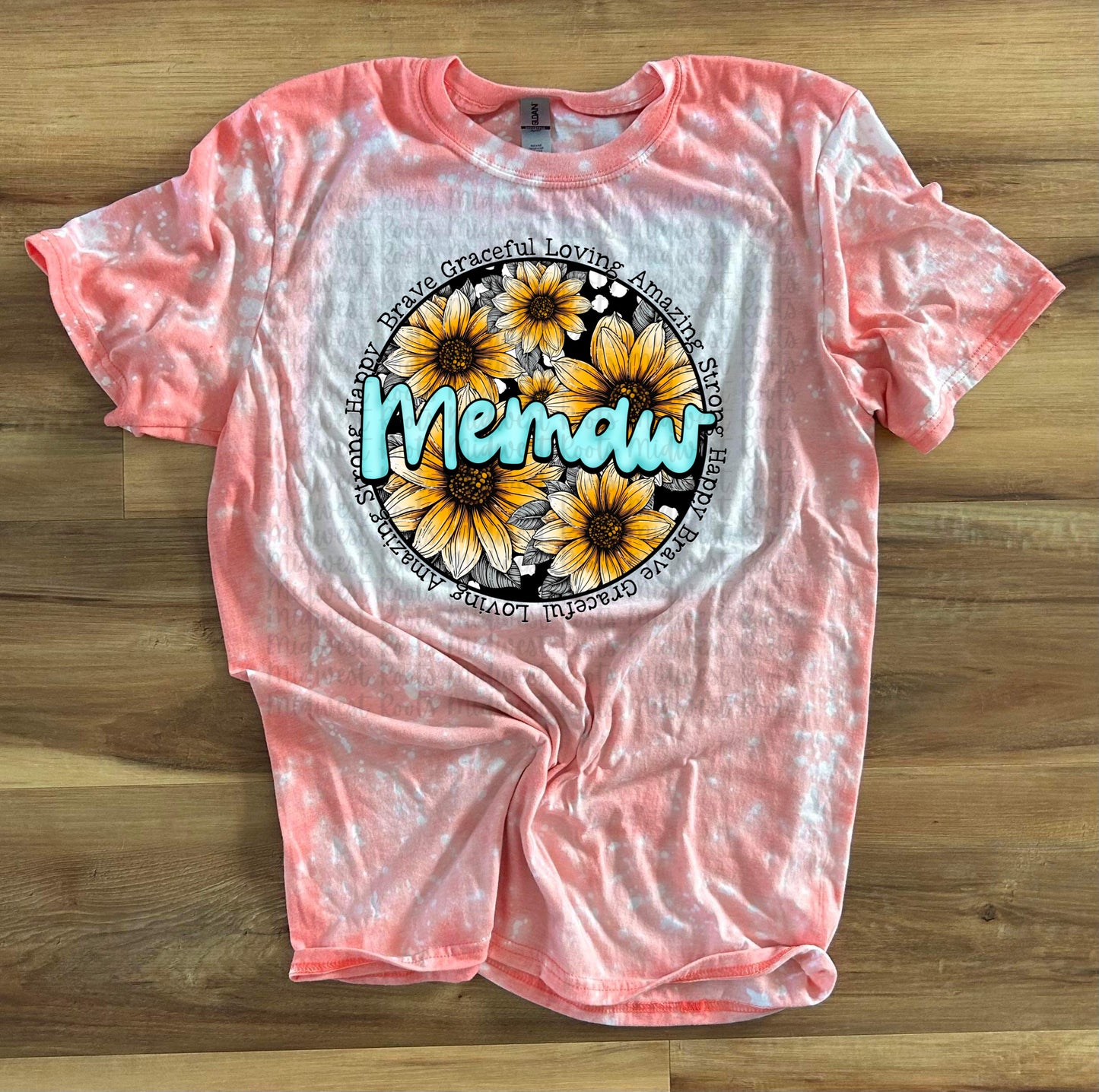 Memaw Traits Sunflower Sublimation Print