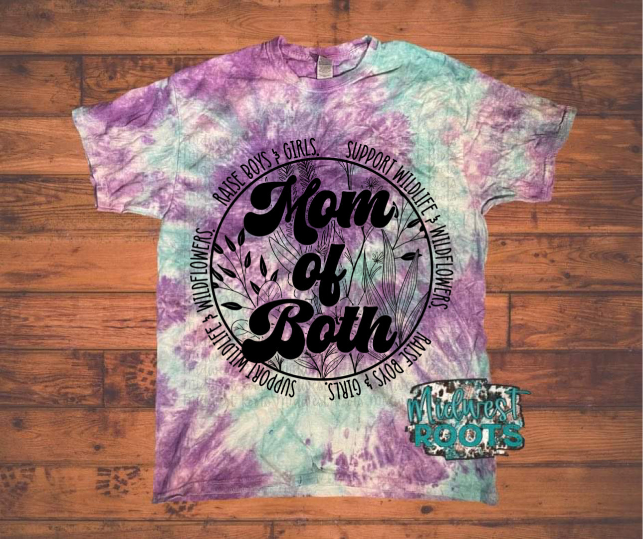 Mom Of Both Support Wildlife & Wildflowers Sublimation Print