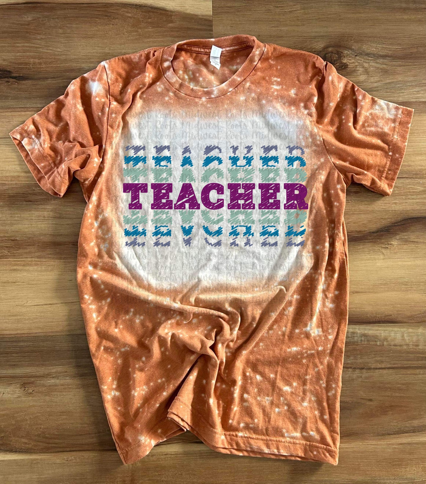 Teacher Stacked Purple Top