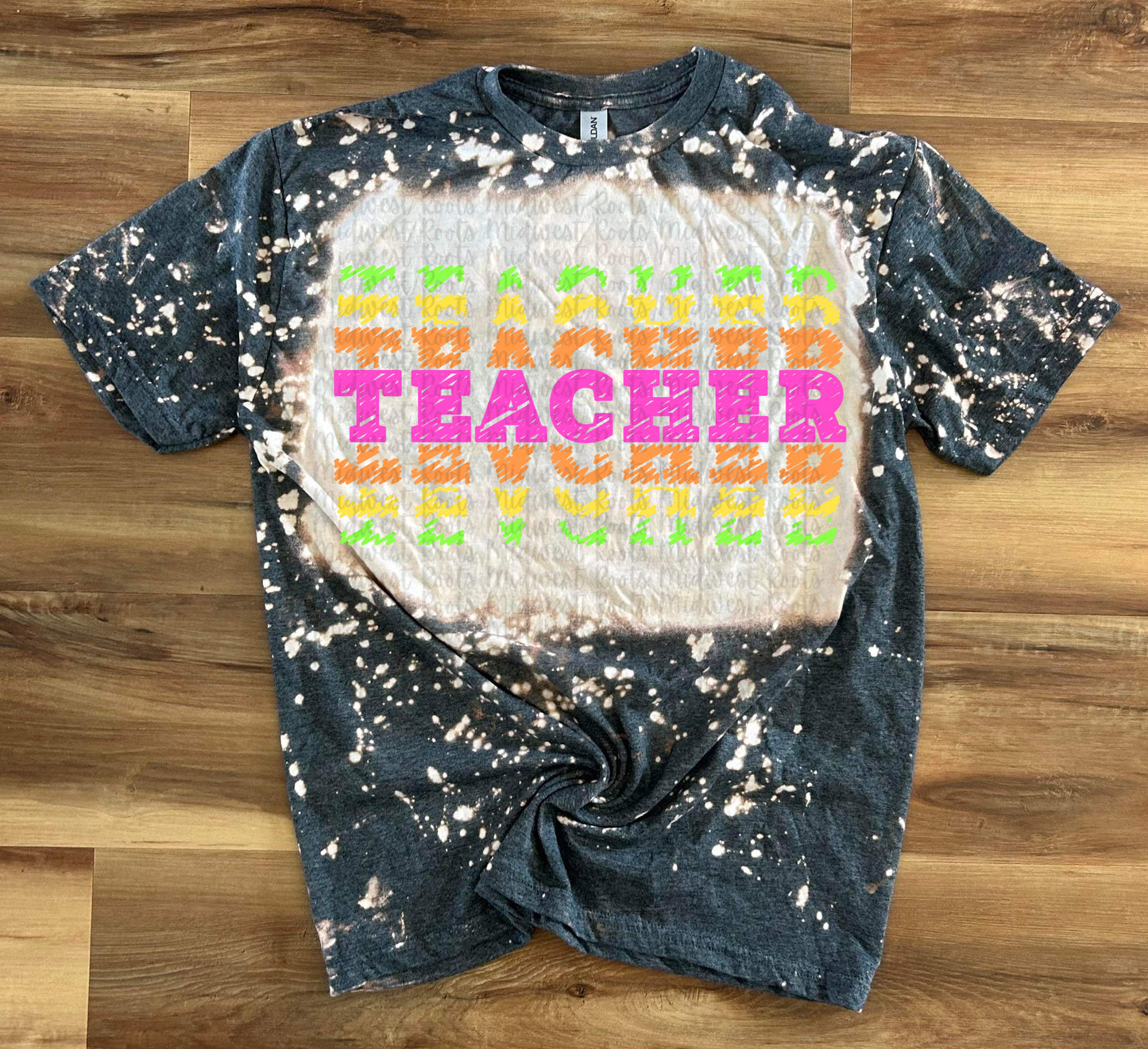 Teacher Stacked Pink Sublimation Print