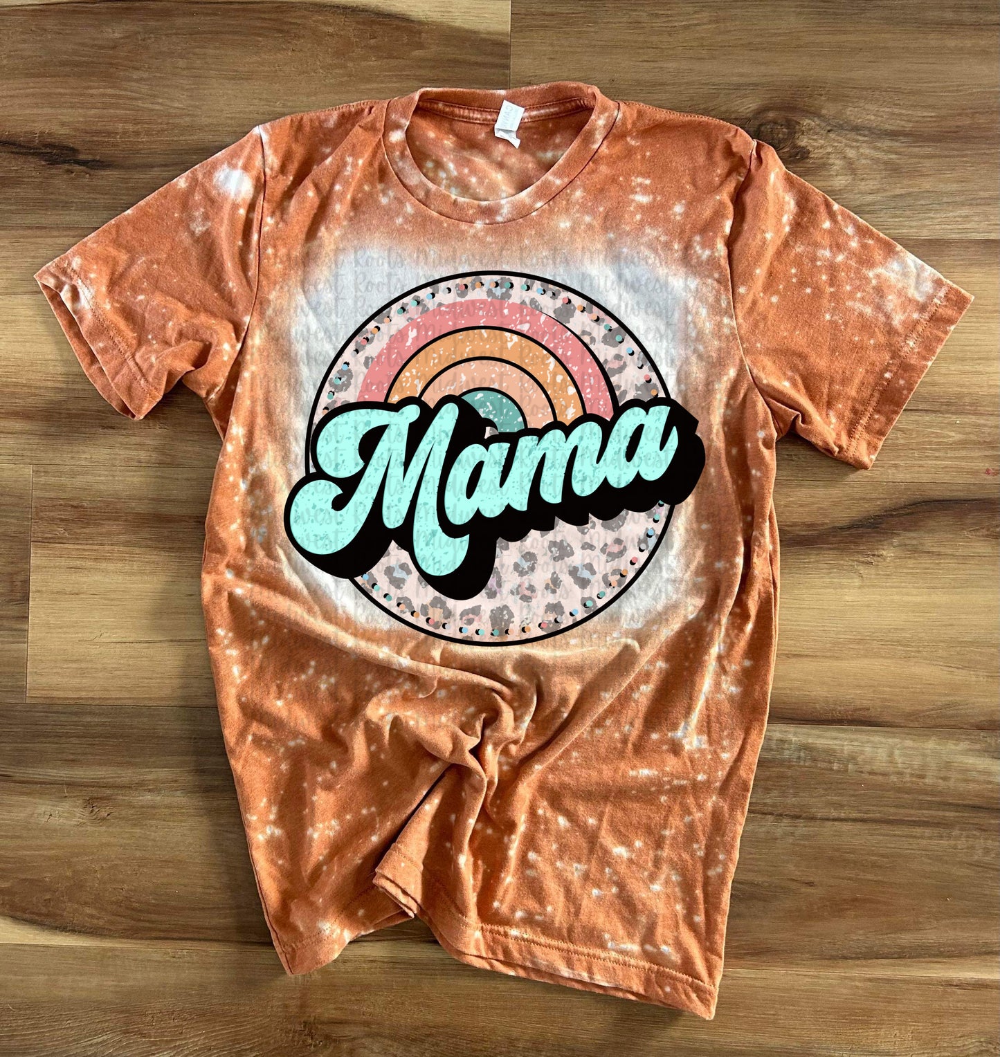 Mama Rainbow Leopard Background Sublimation Print