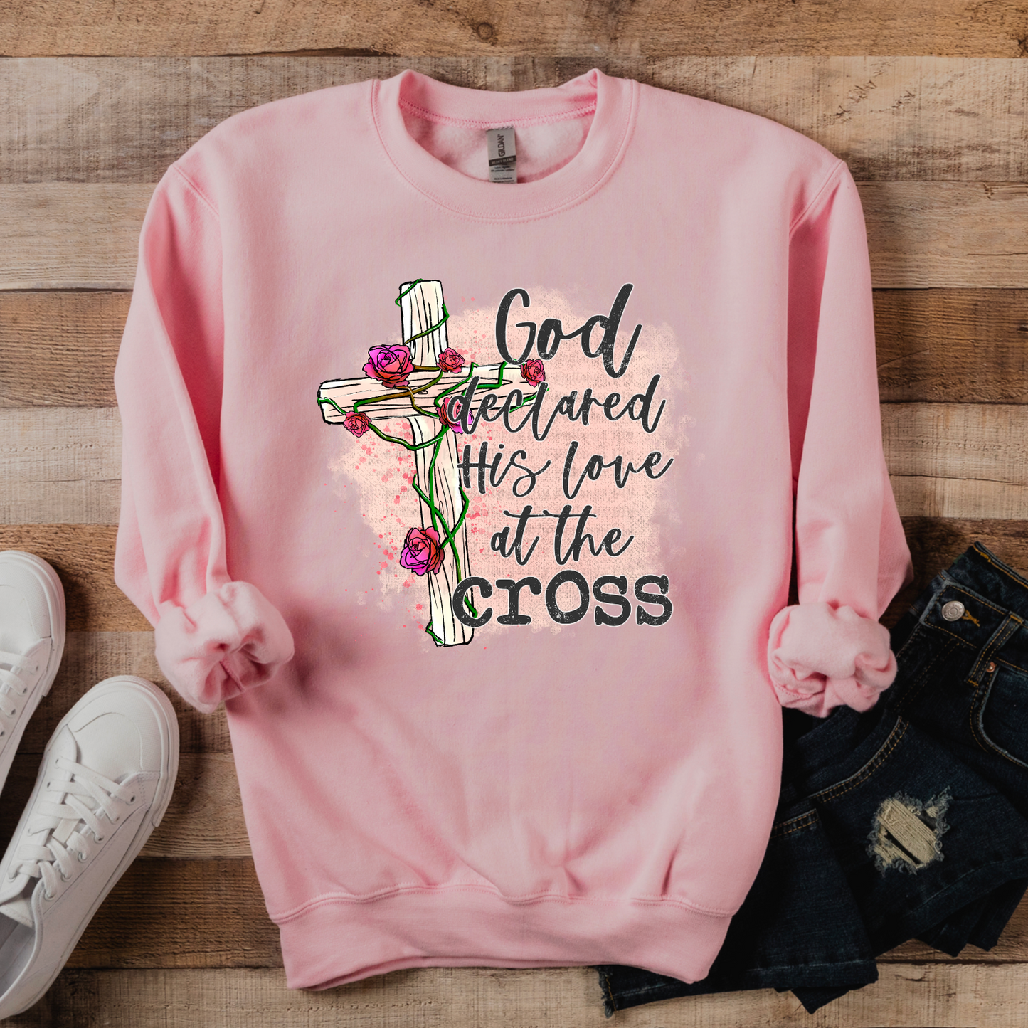 God Declared His Love at the Cross Sublimation Print