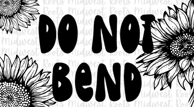 Do Not Bend Stickers