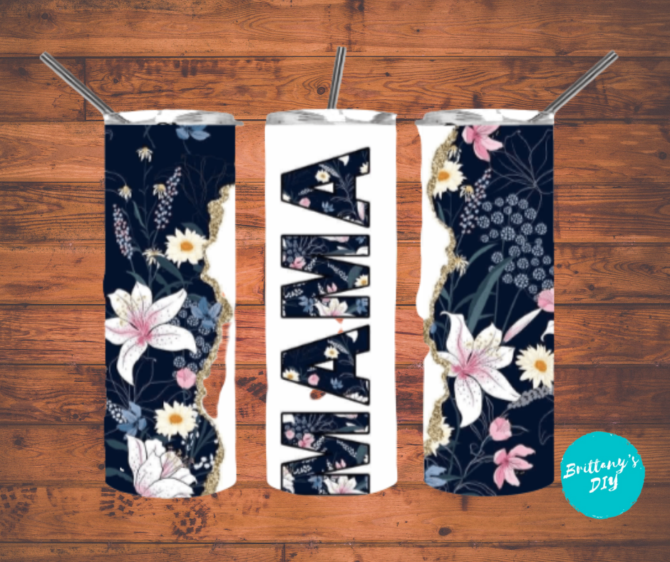 Mama Floral Tumbler