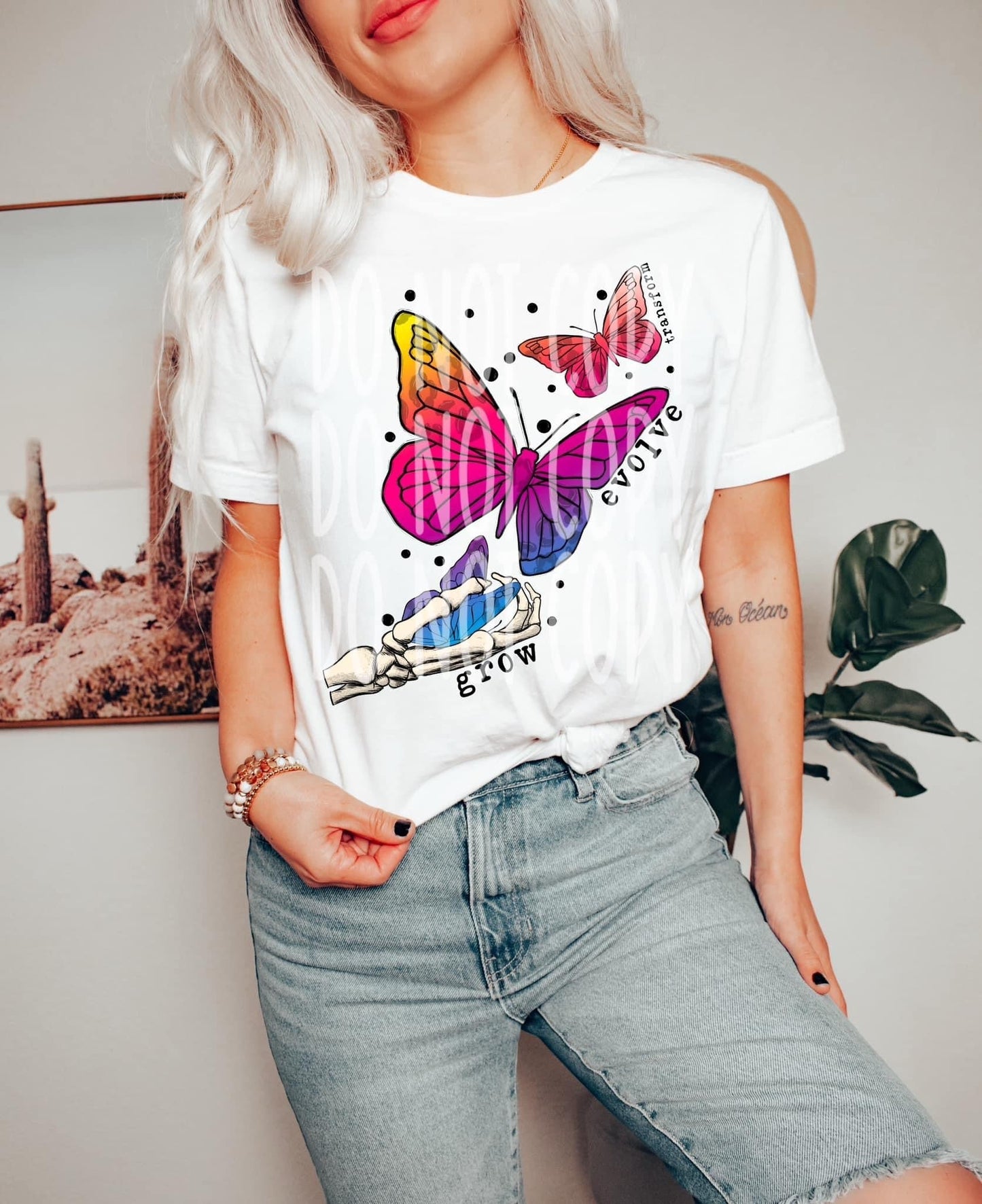 Grow Evolve Butterflies Sublimation Print