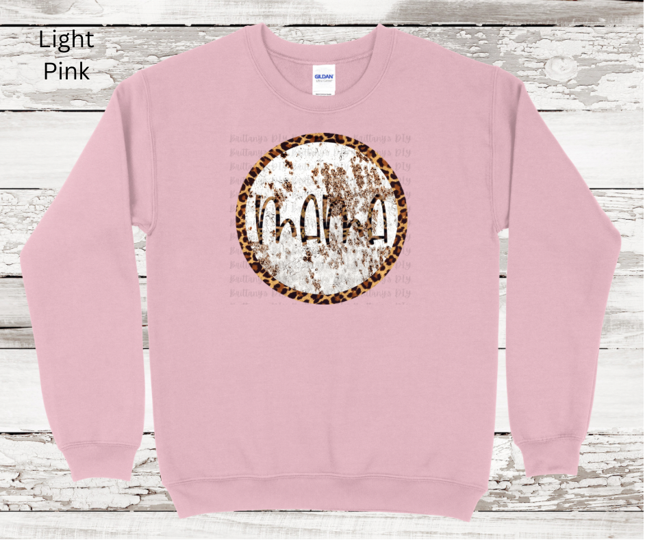 Mama White Cheetah Print Top