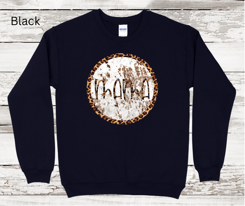 Mama White Cheetah Print Top