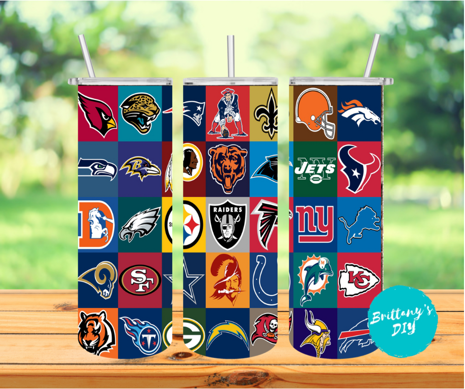 Football Tumbler Sublimation Print