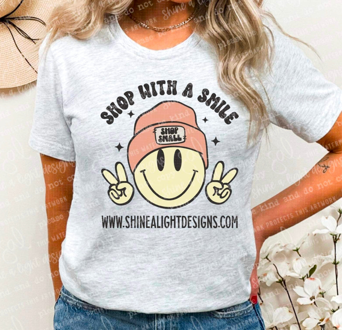 Shop With a Smile Sublimation Print