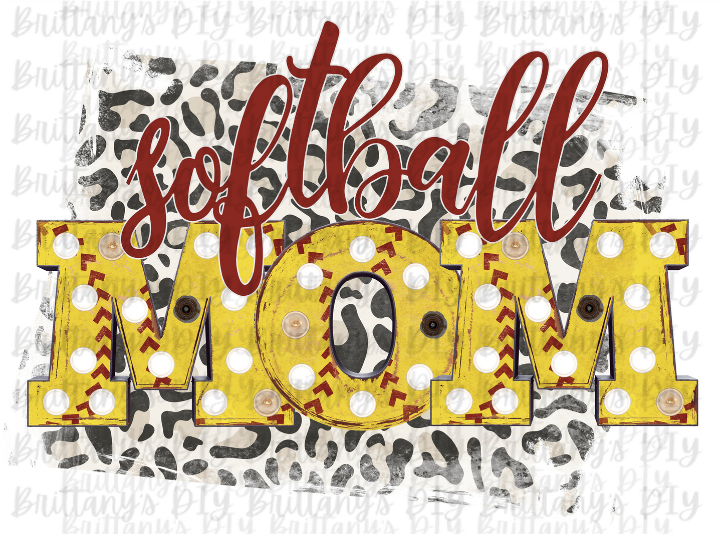 Softball Mom Sublimation Print