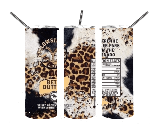 Yel_ow St_ne Beth Wh_te Cl_w Tumbler Sublimation Print
