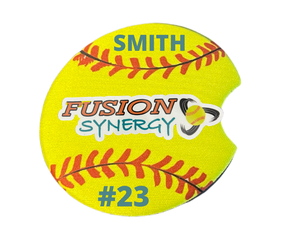 Custom Softball Car Coasters