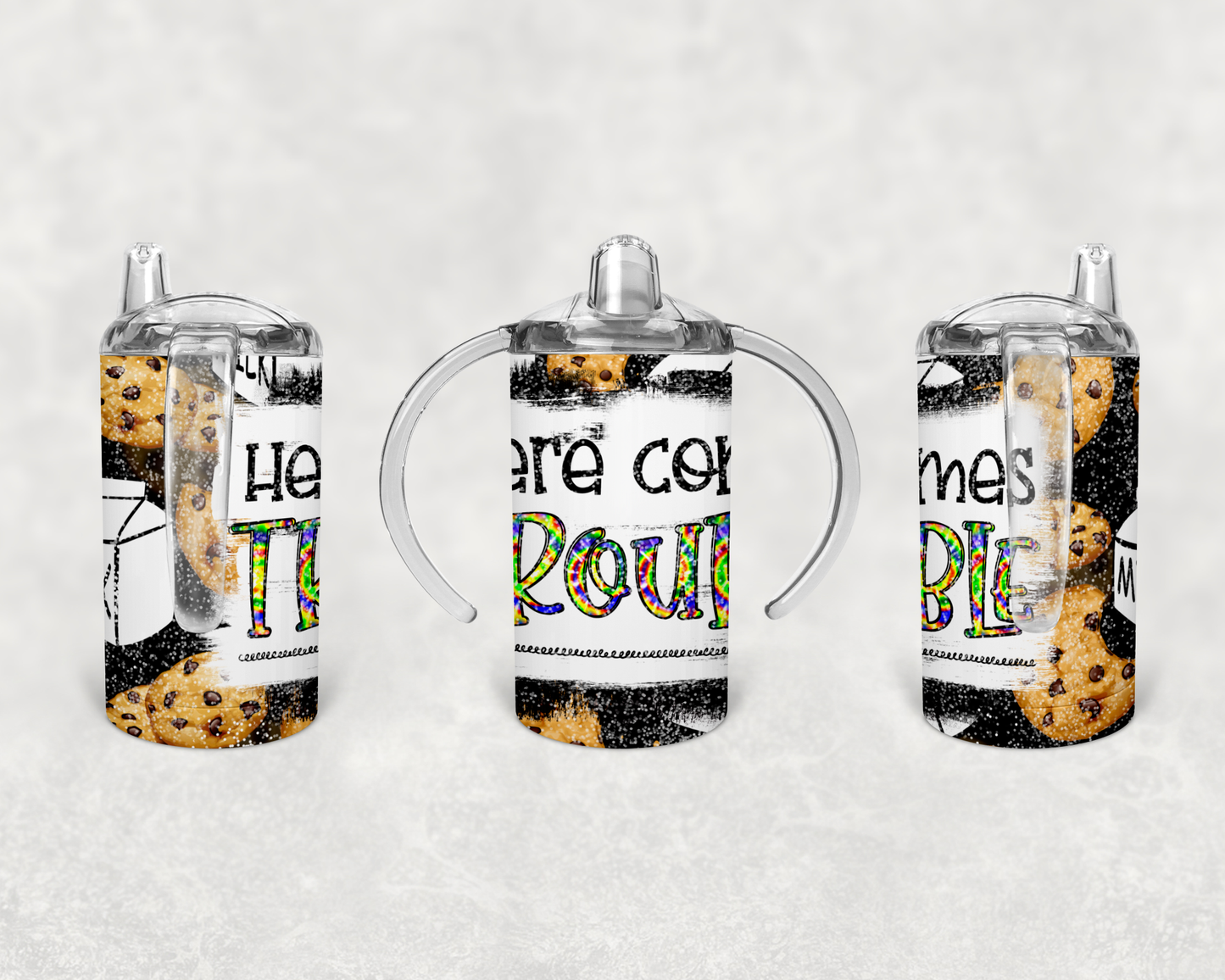 Here Comes Trouble Kids Sippy Cup or Water Bottle