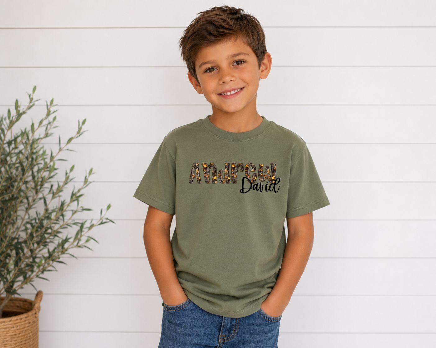 Custom Patterned Name Kids Top