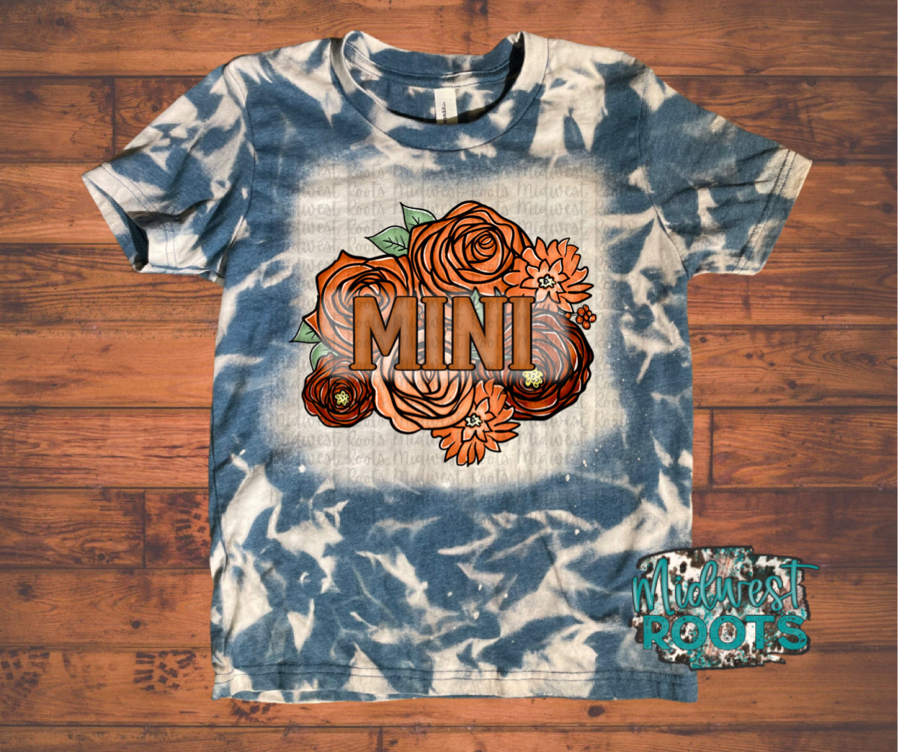 Mini Orange Floral Sublimation Print