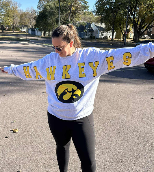 H@wkeyes Oversized Arm Print Top