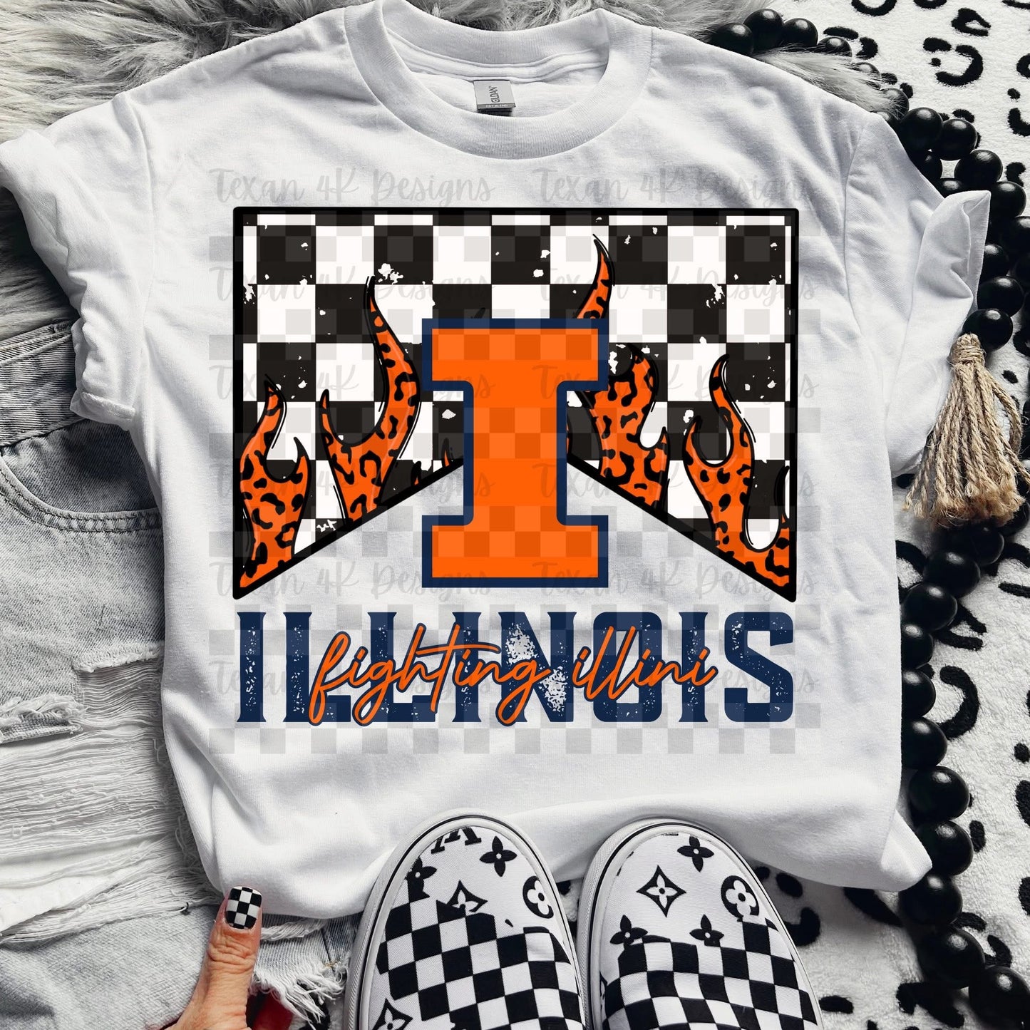 DTF Print - Leopard Flame - Top 32 College Teams