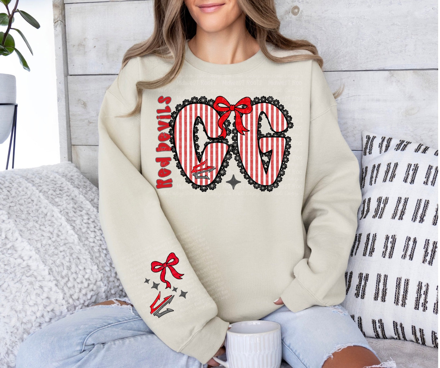 DTF Print - Seersucker CG Red Devils