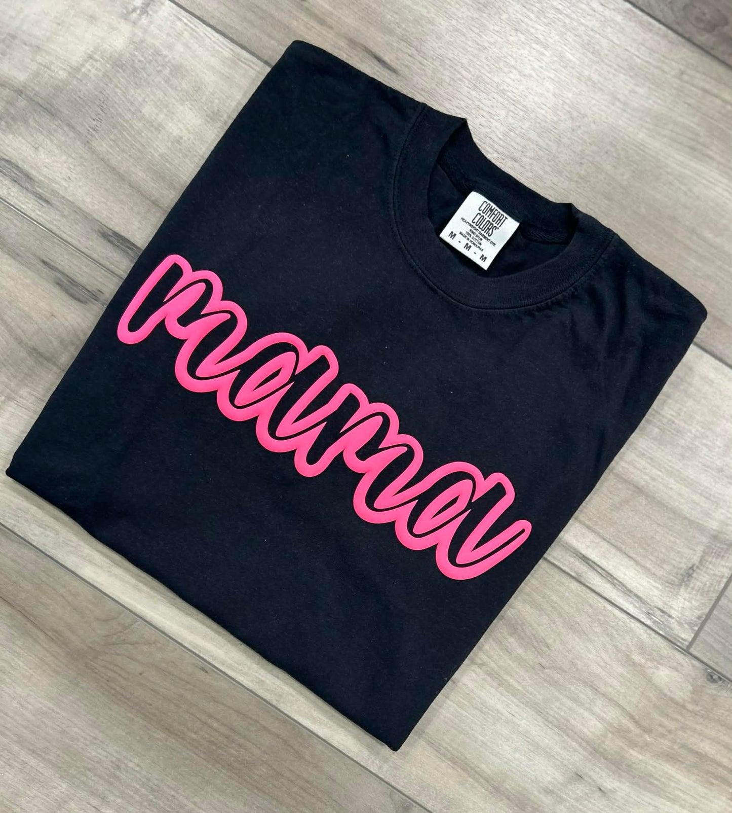 Mama Outline Puff Print Top