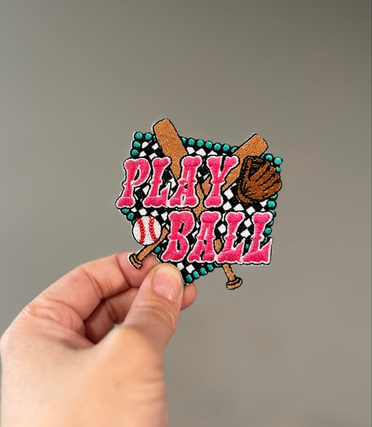 Play Ball Baseball Hat Patch