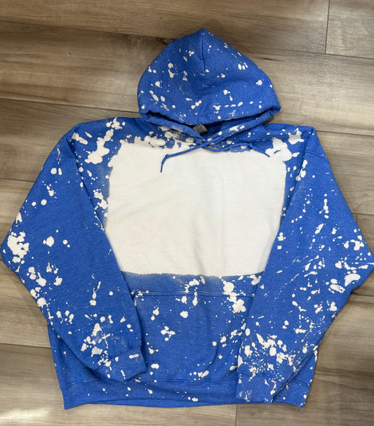 Blank Bleached Hoodie in Royal