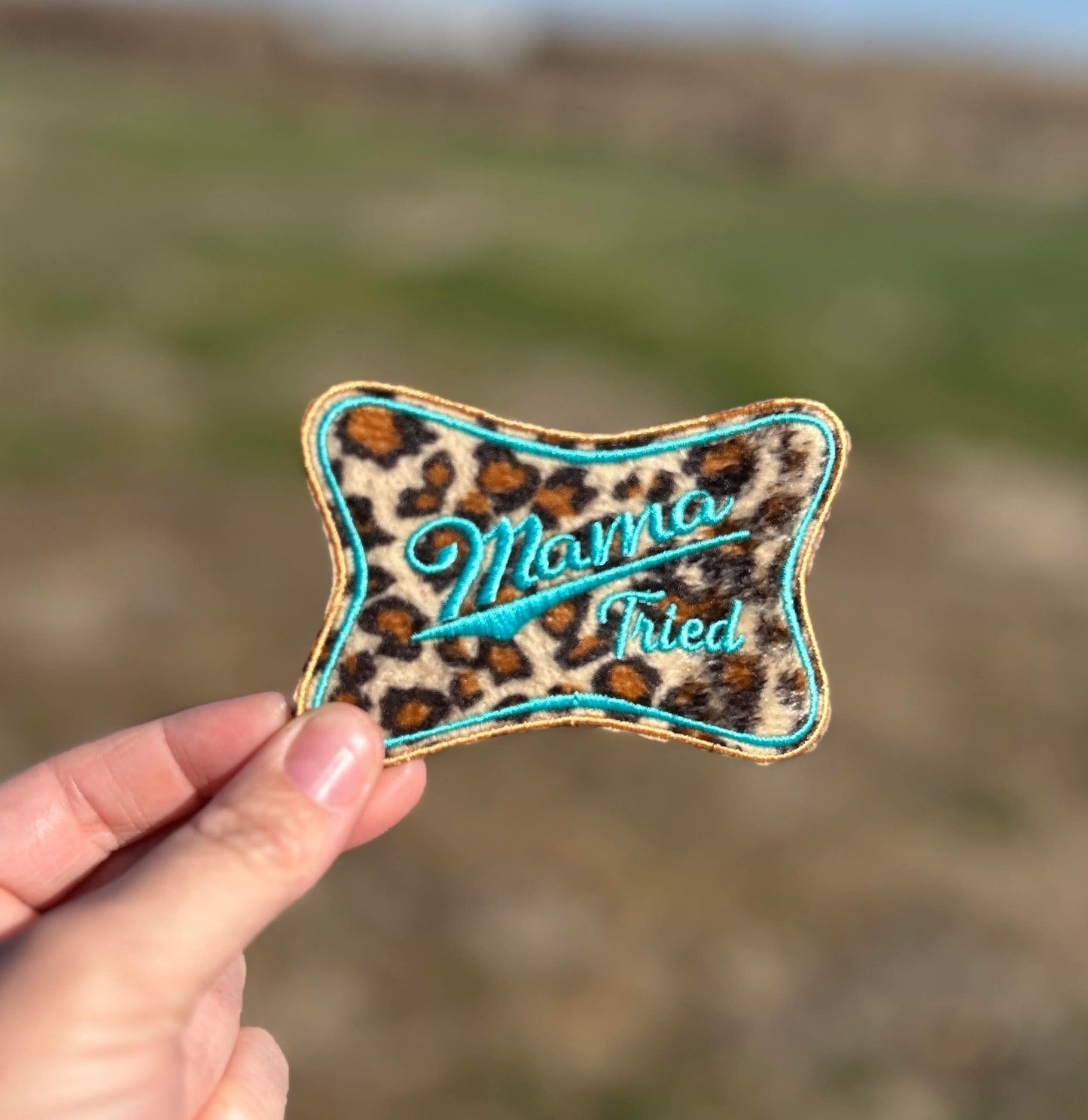 Leopard Mama Tried Hat Patch