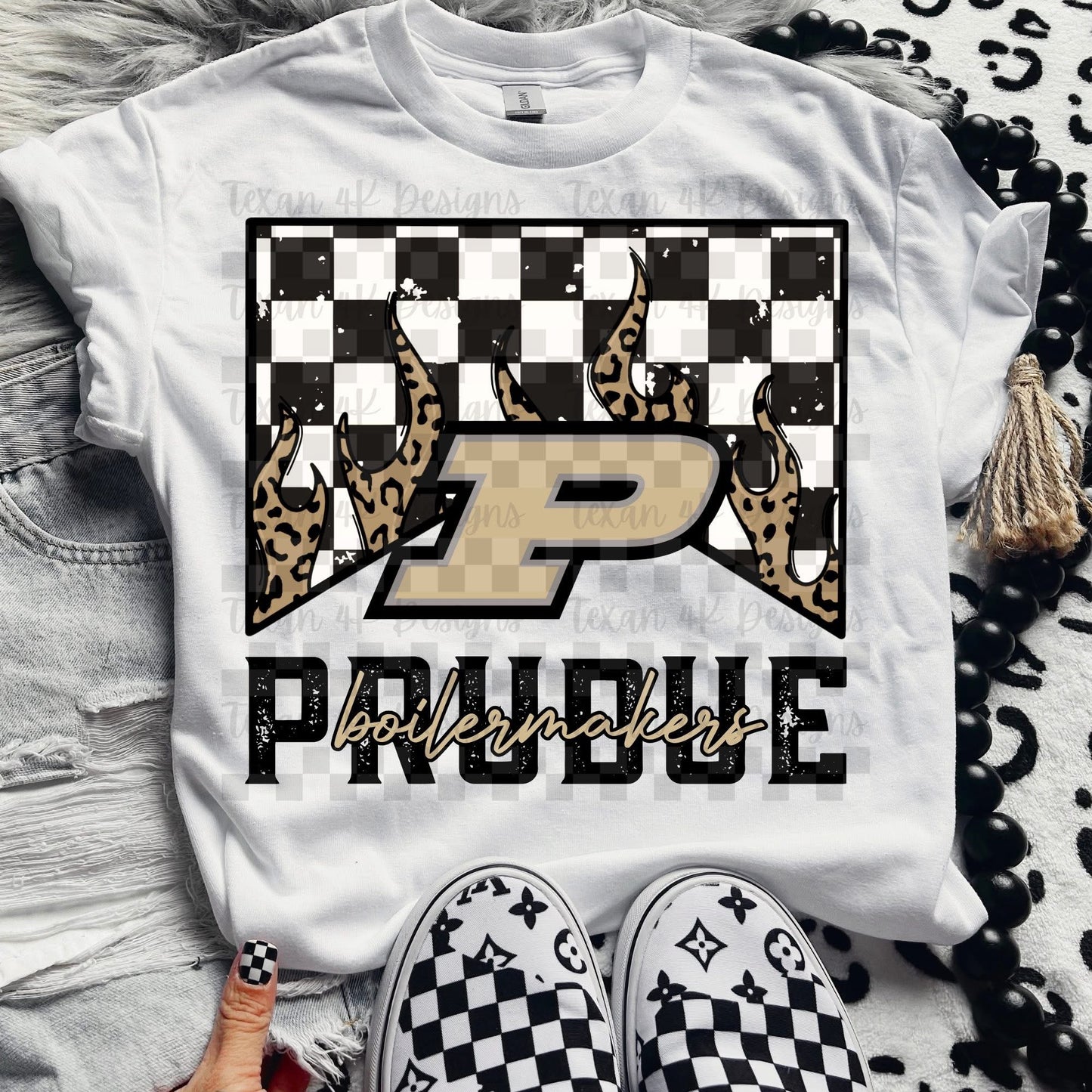 DTF Print - Leopard Flame - Top 32 College Teams