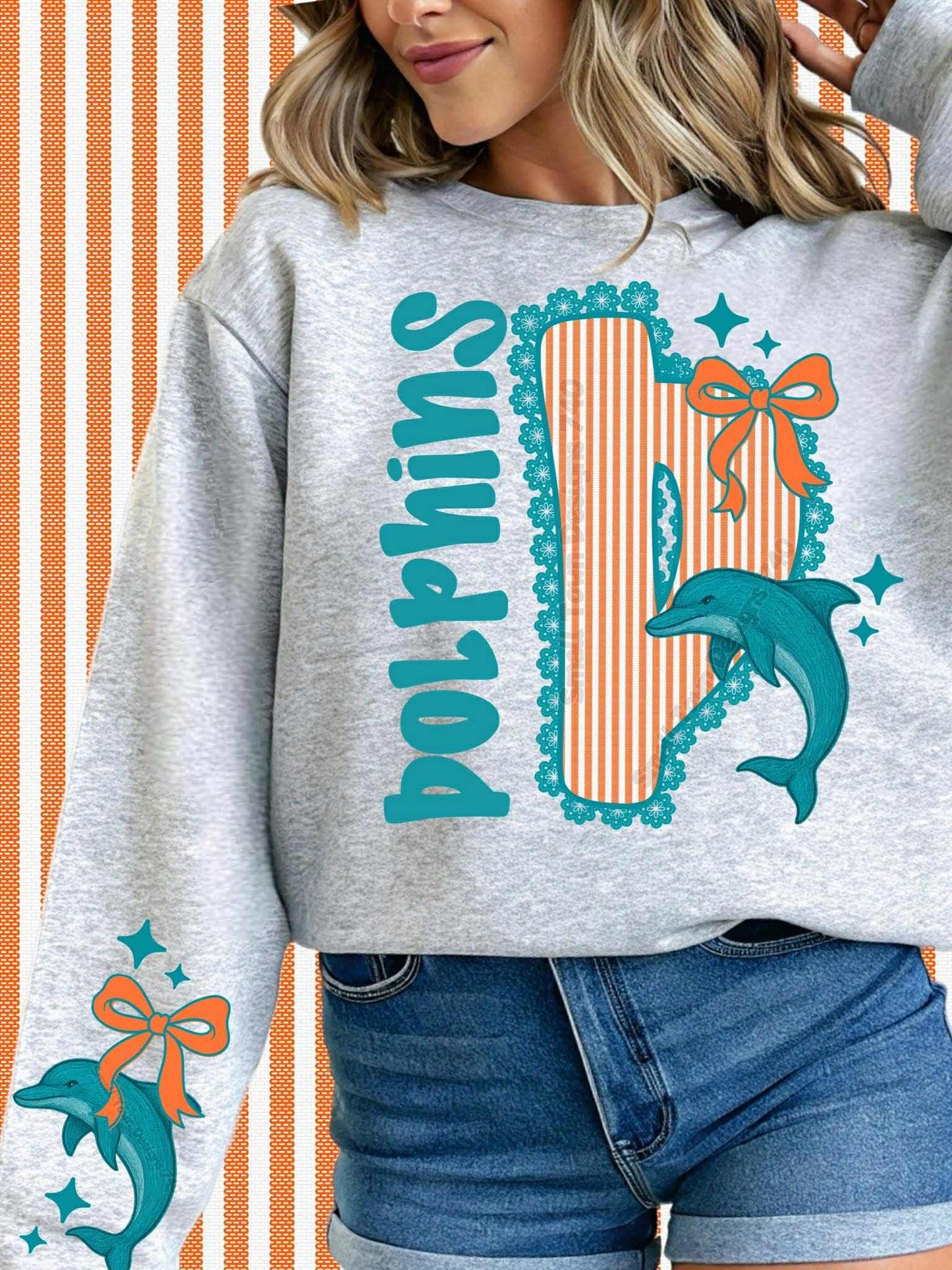 Dolphins Seersucker Top