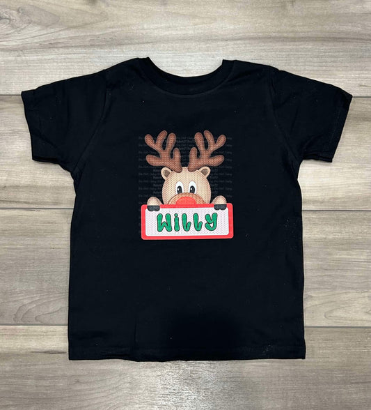 WS Completed Kids Custom Reindeer Name Top