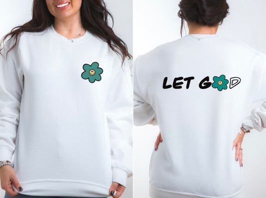 Let Go Floral Green Digital Design