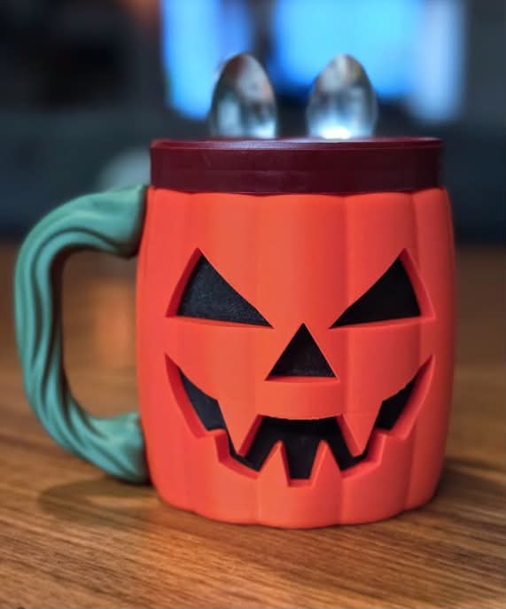 3D Printed Jack O Lantern Ice Cream Holder