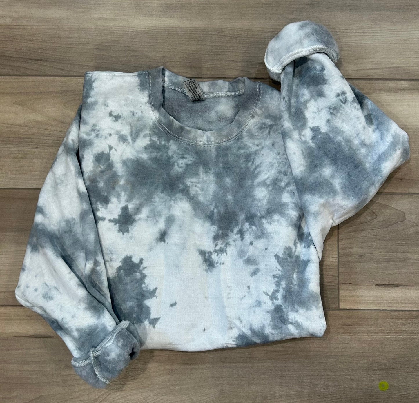 Kids Blank Tie Dye Sweatshirt in Light Grey