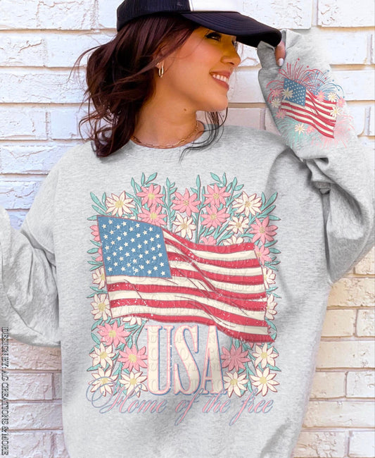 DTF Print - Floral USA