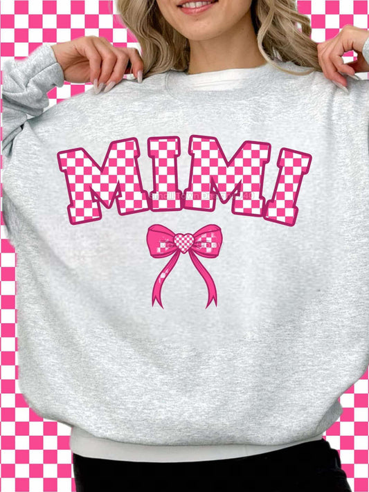 WS Completed Top Pink Checkered MiMi