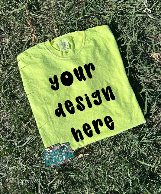 Neon Lemon Comfort Colors Mock Up