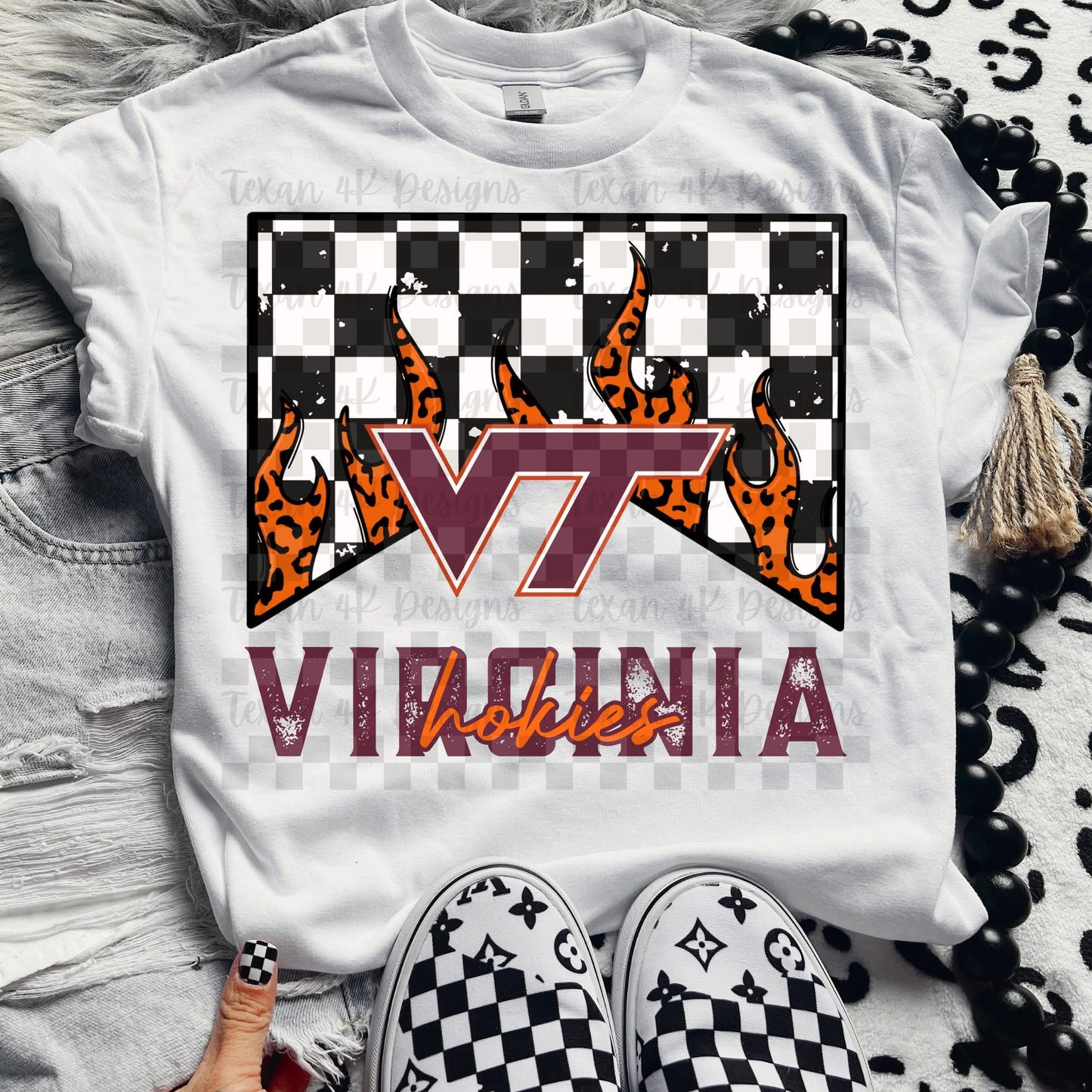 DTF Print - Leopard Flame - Top 32 College Teams