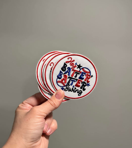 Hey Batter Batter Hat Patch
