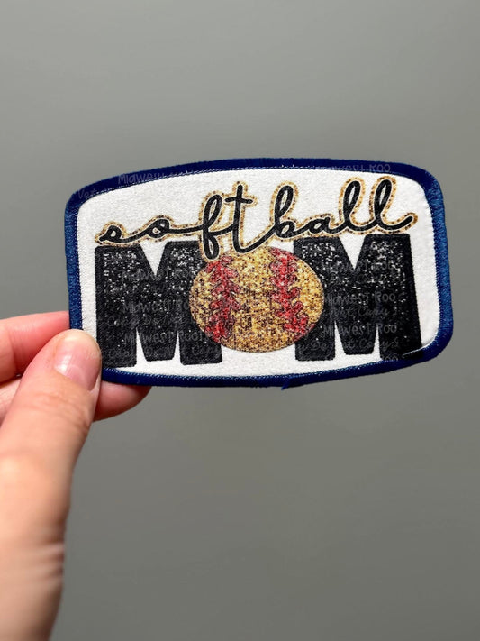 Softball Mom Hat Patch