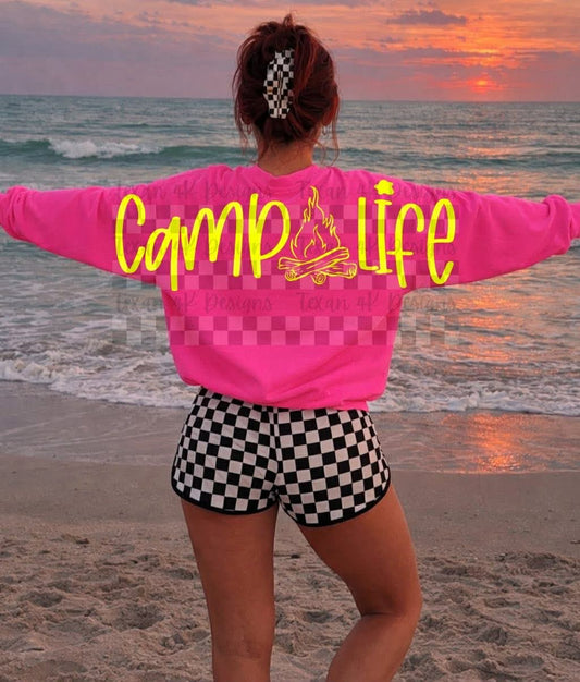 Camp Life Oversized Arm Print Top