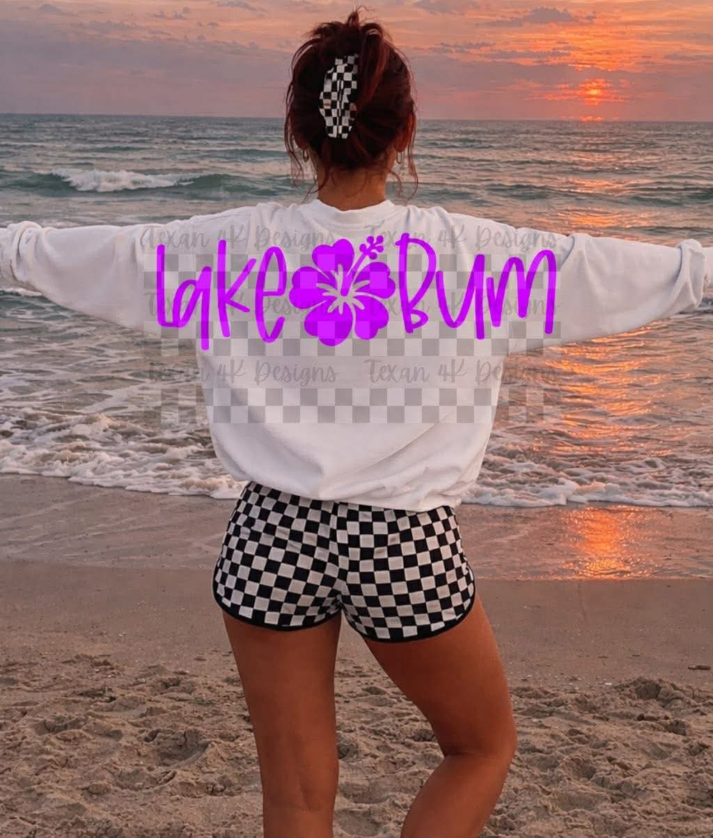 Lake Bum Oversized Arm Print Top