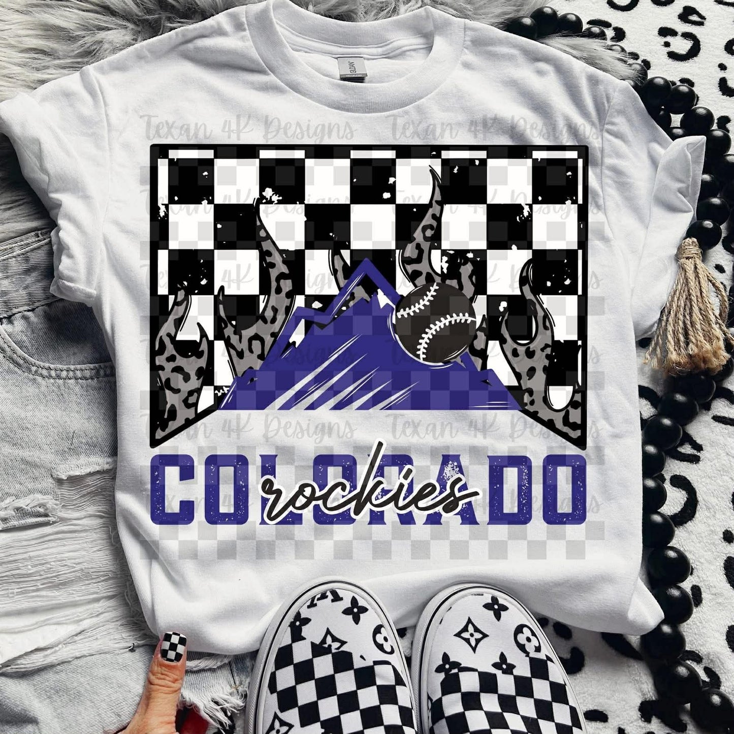 DTF Print - Flame Baseball Team