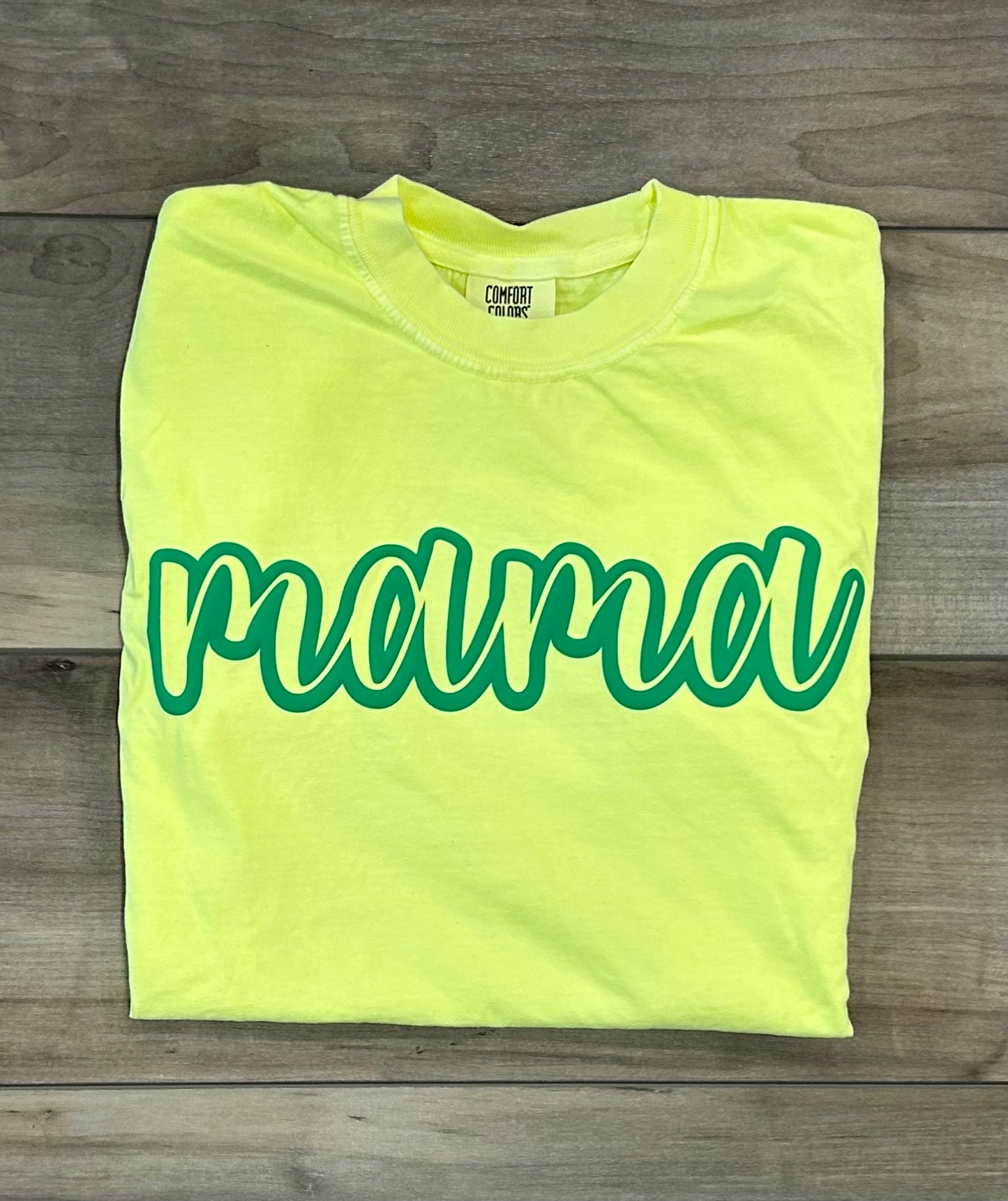 Mama Outline Puff Print Top