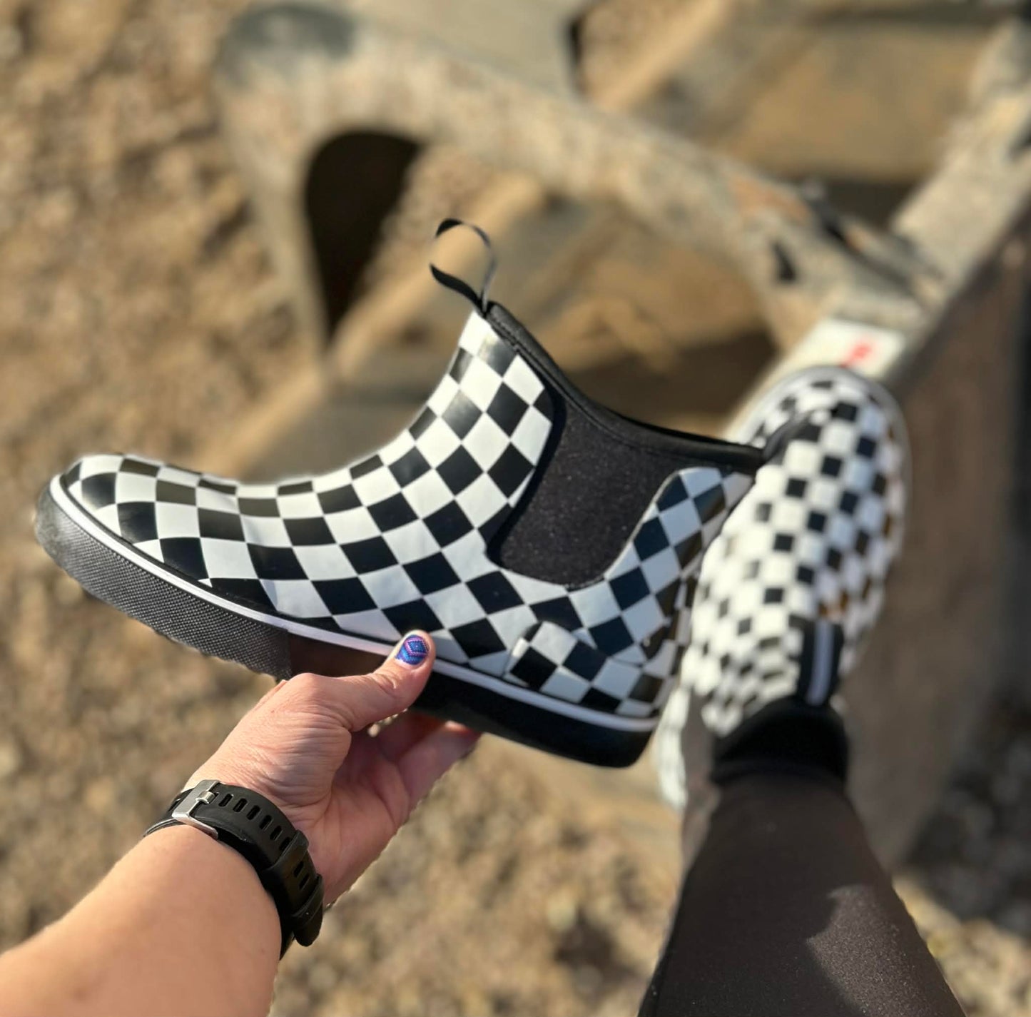 RTS Checkered Deck Boots